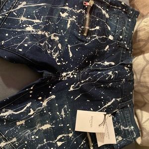 Size 34 Balmain denim biker jeans